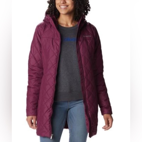 COLUMBIA Women's Copper Crest Long Jacket, MarionberrY - Picture 3 of 4